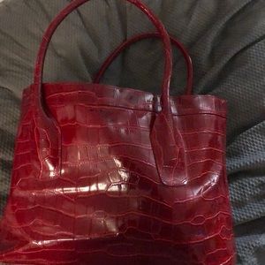 Leopard Print and Crocodile Print Tote Bag